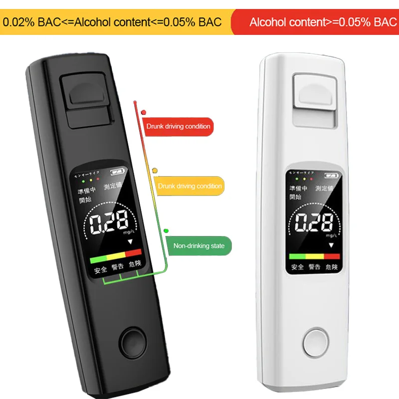 Portable Alcohol Tester High Sensitivity Breathalyzer Automatic Alcohol Tester HD Display Non-Contact Rechargeable Breathalyzer
Portable Alcohol Tester High Sensitivity Breathalyzer Automatic Alcohol Tester HD Display Non-Contact Rechargeable Breathalyzer