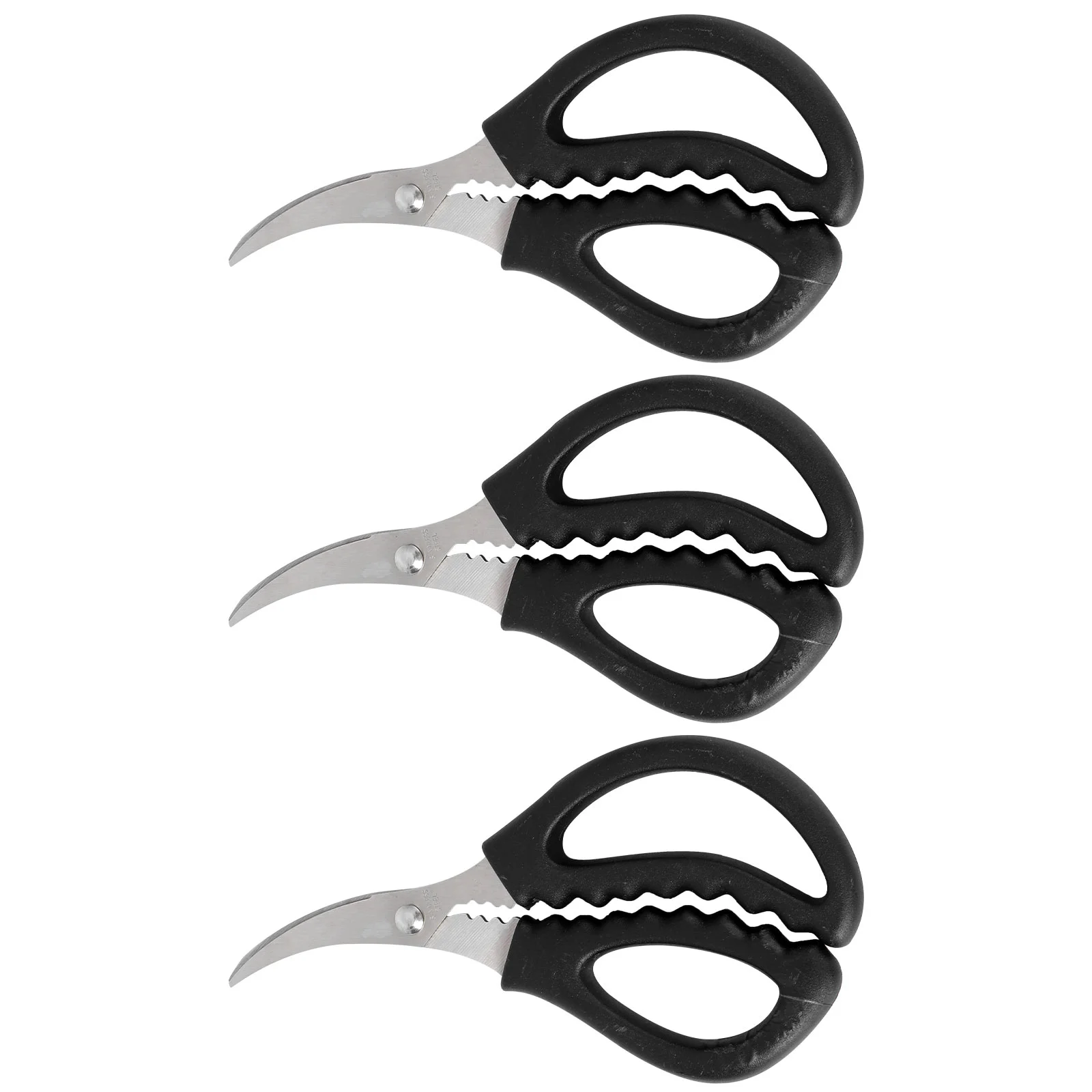 3pcs Stainless Steel Scissors Shrimp Kitchen Shears Multifunctional Seafood Scissors Cut Shrimp Line Tools (Black)
3pcs Stainless Steel Scissors Shrimp Kitchen Shears Multifunctional Seafood Scissors Cut Shrimp Line Tools (Black)
