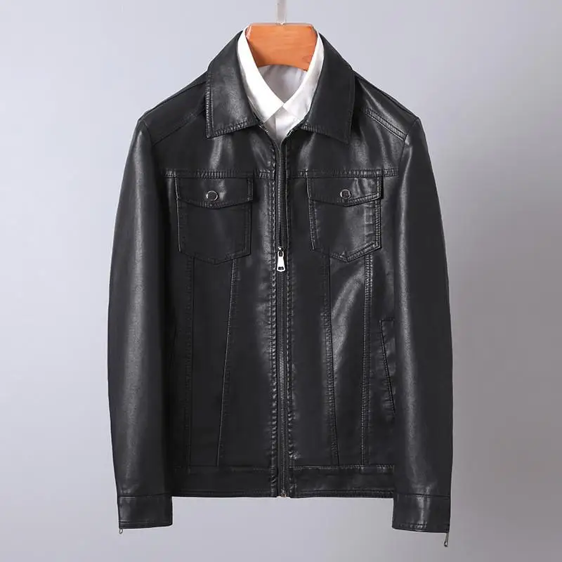 Men's Leather Jaet Motorcycle Sle Youth Faion PU Coat Warm Resistant Deformation Long Sve Straight Hem Casual Coat
Men's Leather Jaet Motorcycle Sle Youth Faion PU Coat Warm Resistant Deformation Long Sve Straight Hem Casual Coat