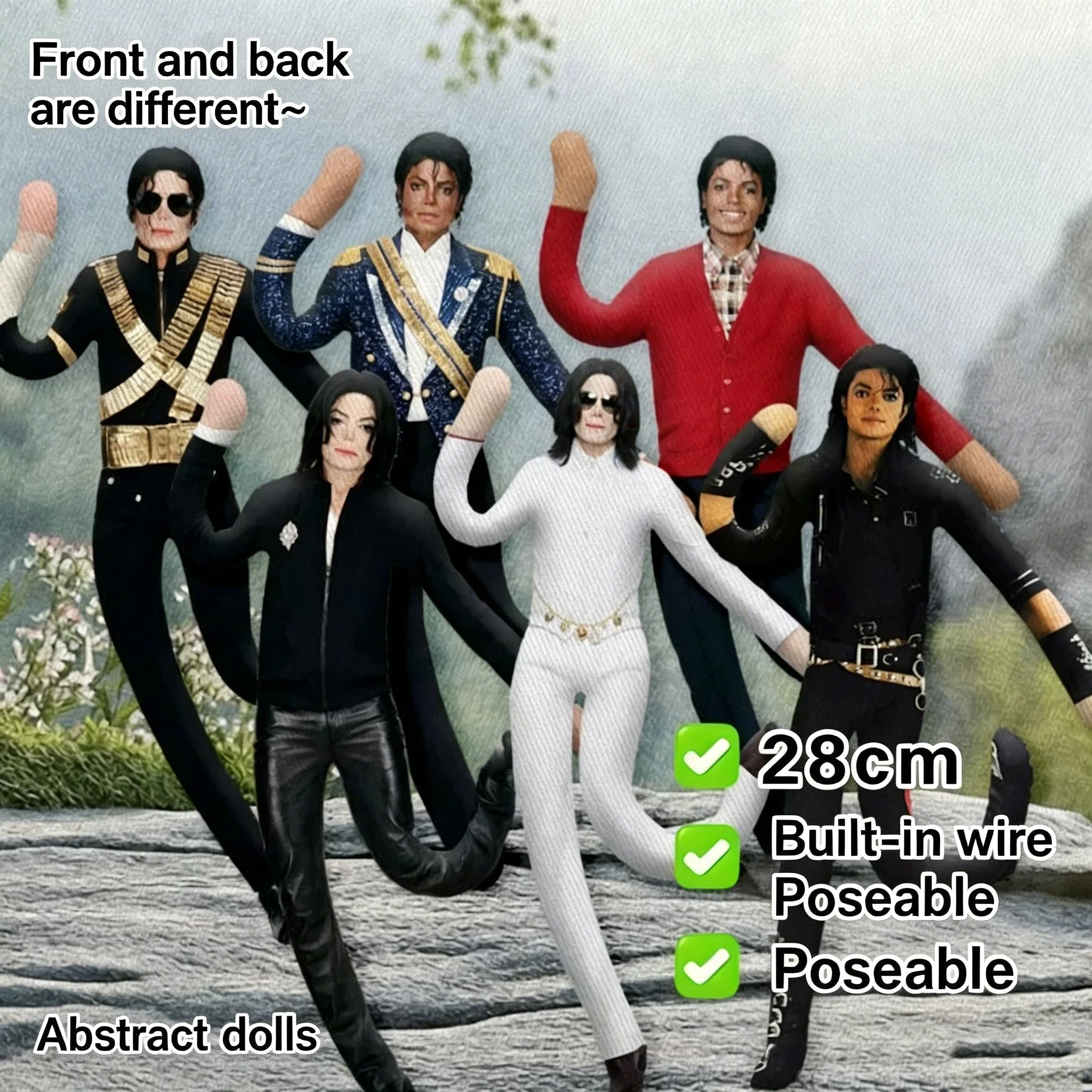 Anime Michael Jackson Cosplay Prop Doll Plush Stuffed Figure Dolls Room Decoration Abstract Joint Mobility Props Blind Box Gift
Anime Michael Jackson Cosplay Prop Doll Plush Stuffed Figure Dolls Room Decoration Abstract Joint Mobility Props Blind Box Gift