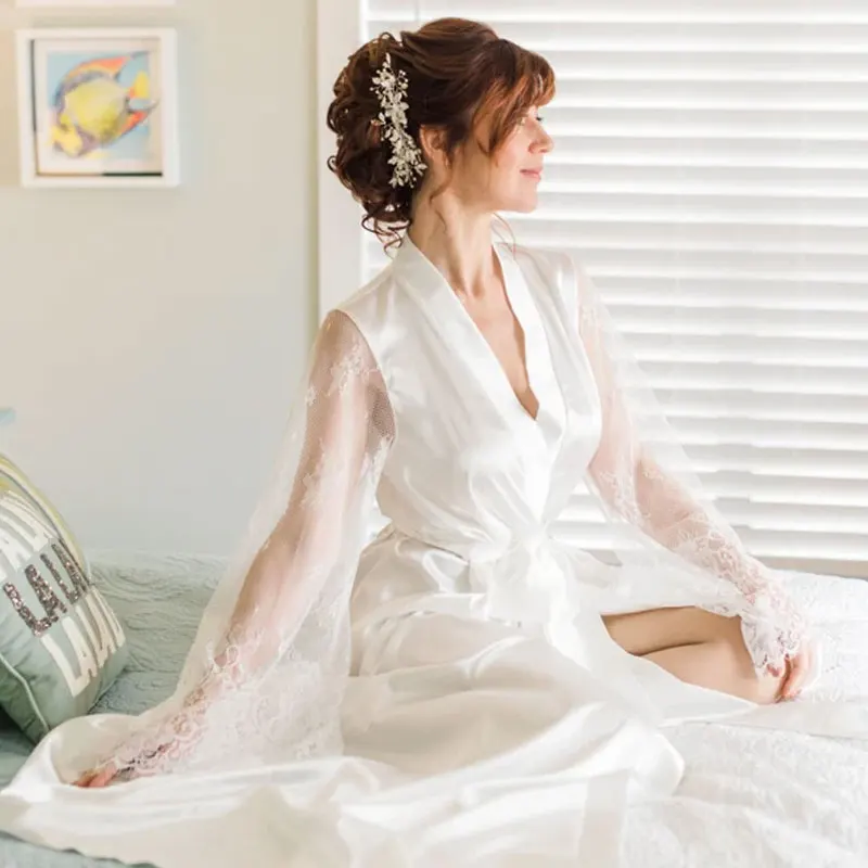Long Lace Bridal Robe Wedding Kimono Bridal Robe White Bridal Dressing Gown Maxi Kimono Floor Length Wide Sleeves Sexy Robes New
Long Lace Bridal Robe Wedding Kimono Bridal Robe White Bridal Dressing Gown Maxi Kimono Floor Length Wide Sleeves Sexy Robes New