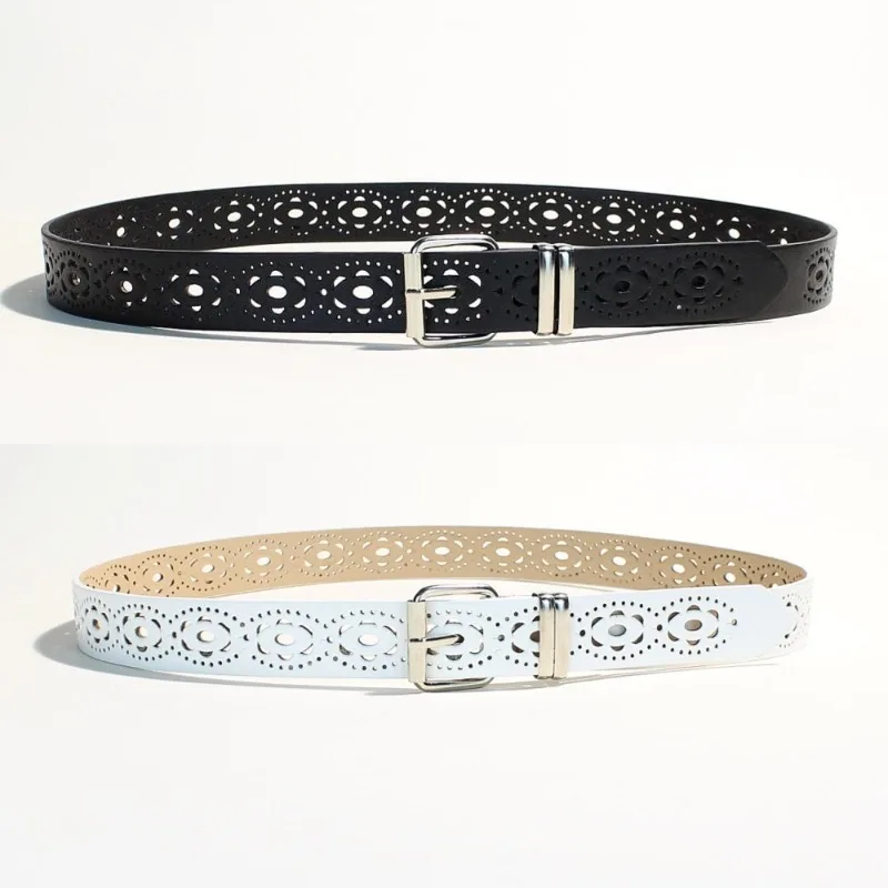 Fashionable Women's Hollowed Out Flower Needle Buckle Belt Simple Matching Dress Casual Pants Belt Women's Retro PU Casual Belt
Fashionable Women's Hollowed Out Flower Needle Buckle Belt Simple Matching Dress Casual Pants Belt Women's Retro PU Casual Belt