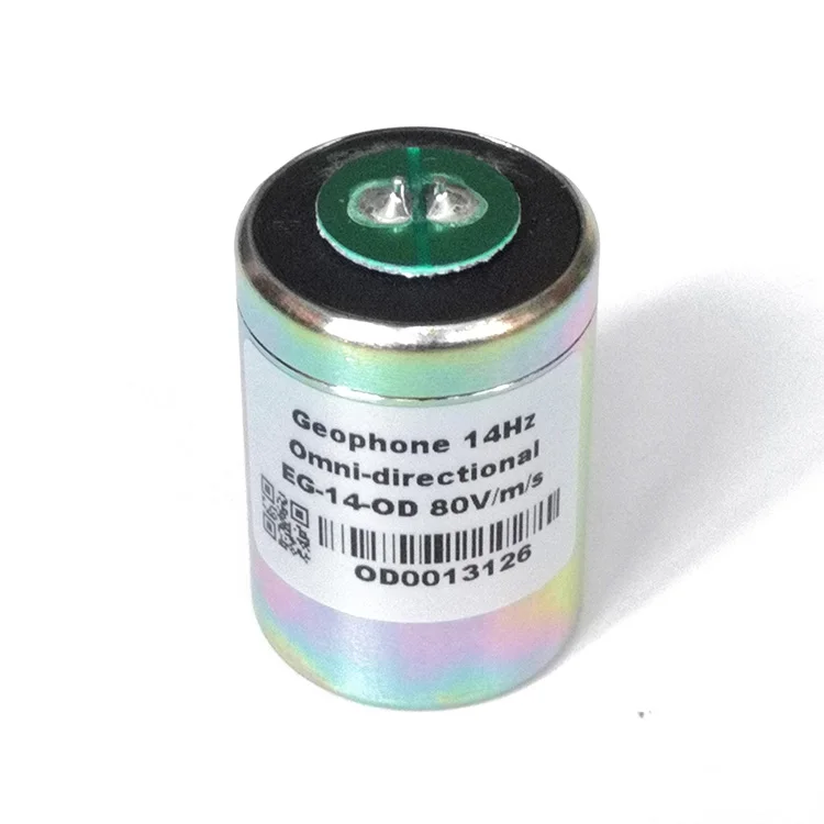 EG-14-OD Omni-Directional Geophone 14 Hz High Sensitivity 80V/m/s OMNI Directional Seismic Sensors 14Hz Geophone
EG-14-OD Omni-Directional Geophone 14 Hz High Sensitivity 80V/m/s OMNI Directional Seismic Sensors 14Hz Geophone