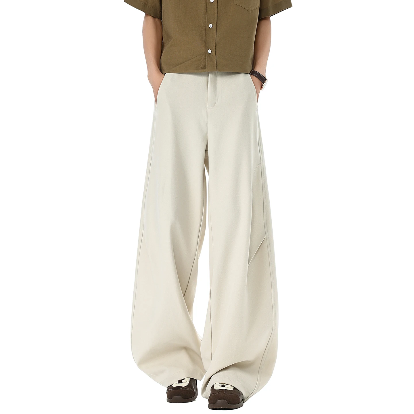2026 New Spring Summer American Retro Pleated Solid Color Casual Trousers Loose Drape Wide Leg Trousers Simple High-end Trousers
2026 New Spring Summer American Retro Pleated Solid Color Casual Trousers Loose Drape Wide Leg Trousers Simple High-end Trousers