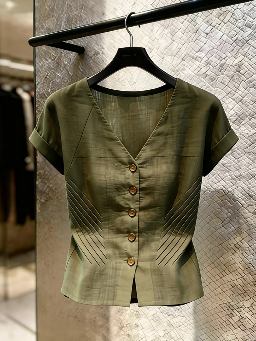 Stylish Slimming V-Neck Shirt Women's Short Sleeve Elegant Beautiful Fashionable French Style High Waist Bridesmaid Dress
Stylish Slimming V-Neck Shirt Women's Short Sleeve Elegant Beautiful Fashionable French Style High Waist Bridesmaid Dress