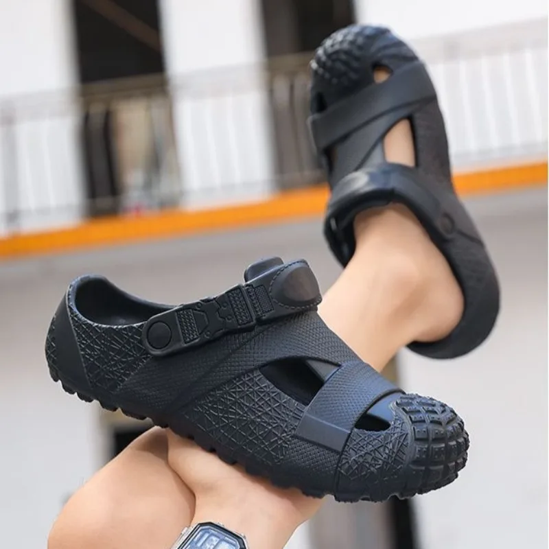 Мужские летние сандалии с закрытым носком, нескользящие, для активного отдыха на пляже и водных видов спорта, трансформирующиеся в шлепанцы 2-в-1
Мужские летние сандалии с закрытым носком, нескользящие, для активного отдыха на пляже и водных видов спорта, трансформирующиеся в шлепанцы 2-в-1