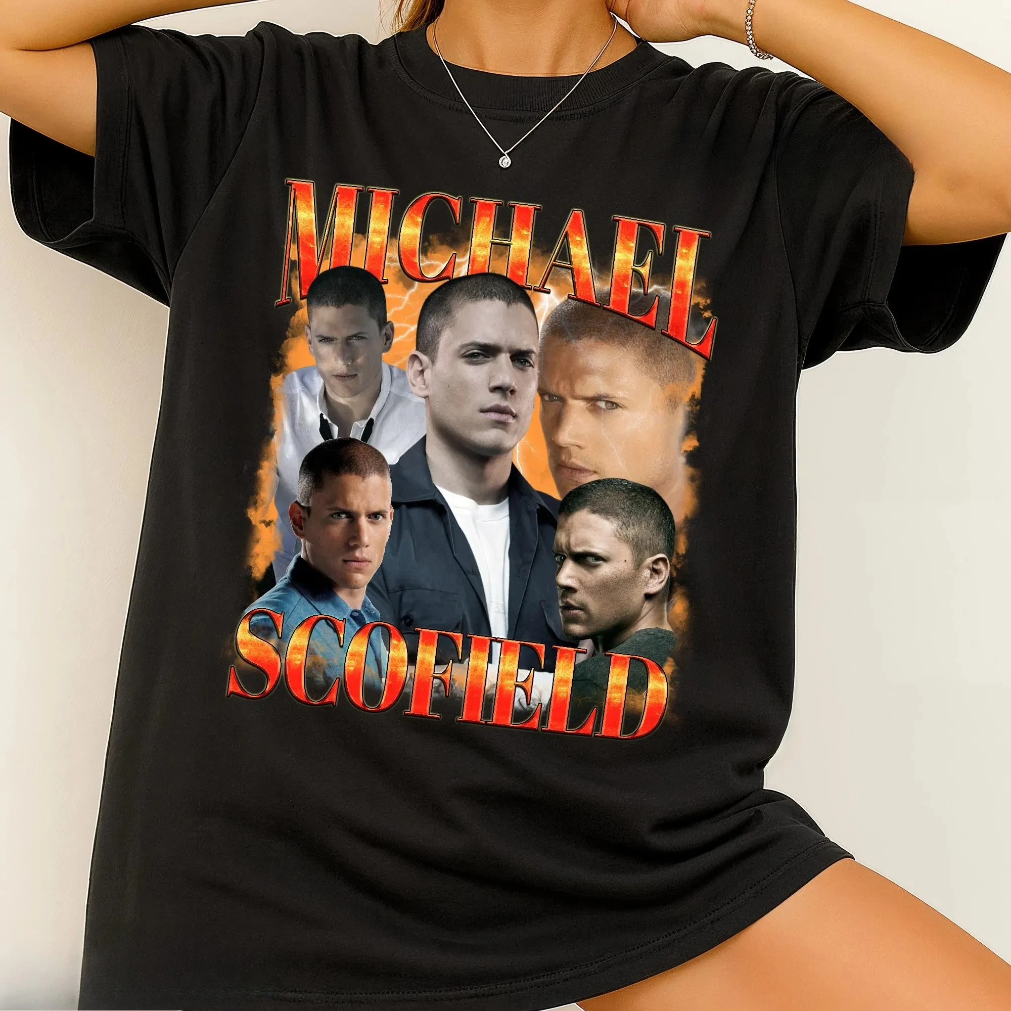 Женская футболка с принтом Michael Scofield, модный тренд весны/лета, топ из чистого хлопка, нейтральная футболка с круглым вырезом и короткими рукавами
Женская футболка с принтом Michael Scofield, модный тренд весны/лета, топ из чистого хлопка, нейтральная футболка с круглым вырезом и короткими рукавами