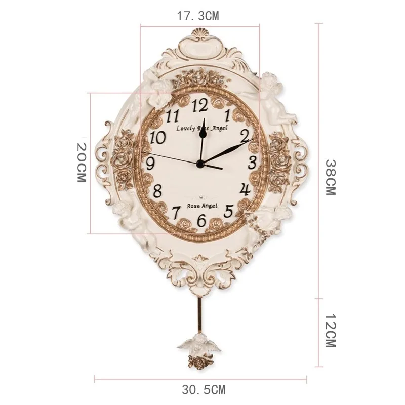 European pastoral art wall clock living room angel bedroom wall hanging table decoration silent creative resin hot
European pastoral art wall clock living room angel bedroom wall hanging table decoration silent creative resin hot