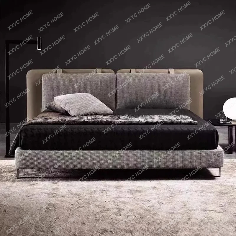Кровать из ткани DD, современная, простая, для главной спальни, из массива дерева, с мягким изголовьем, двуспальная.
Кровать из ткани DD, современная, простая, для главной спальни, из массива дерева, с мягким изголовьем, двуспальная.