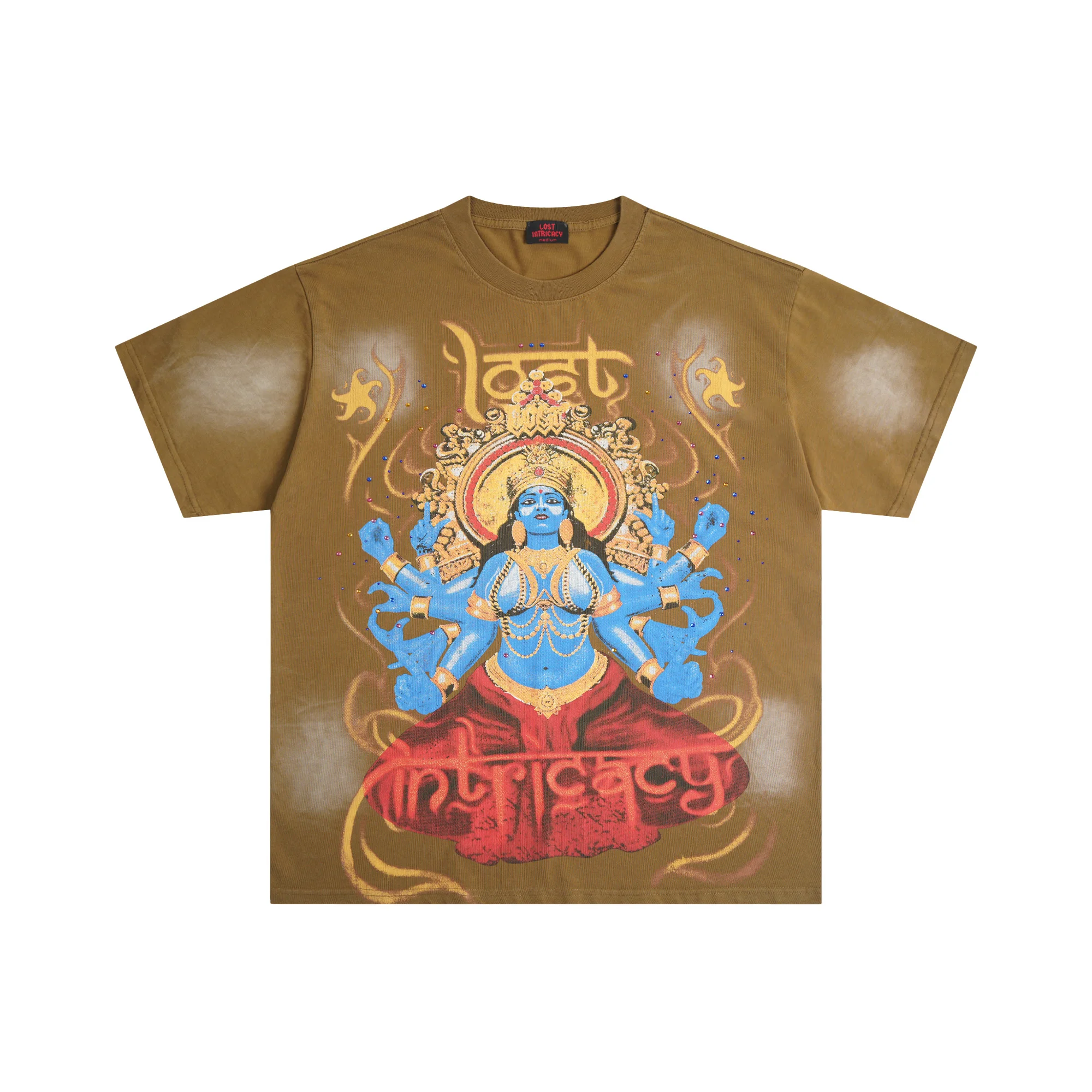 Lost intricacy latest fashion thousand-handed guanyin element hot diamond short-sleeved T-shirt
Lost intricacy latest fashion thousand-handed guanyin element hot diamond short-sleeved T-shirt