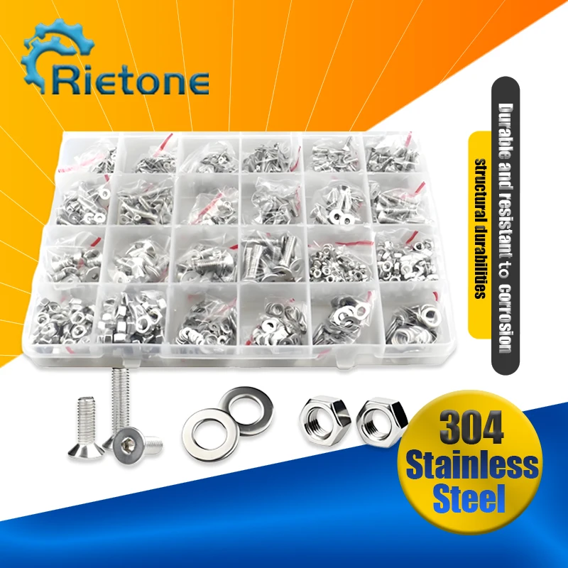 M2 M2.5 M3 M4 M5 304 Stainless Steel Allen Hexagon Hex Socket Flat Countersunk Head Screw furniture Bolt Set Box Kit DIN7991
M2 M2.5 M3 M4 M5 304 Stainless Steel Allen Hexagon Hex Socket Flat Countersunk Head Screw furniture Bolt Set Box Kit DIN7991