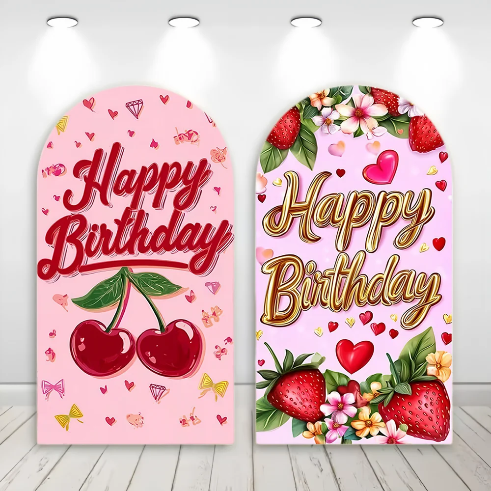 Happy Birthday Arch Backdrop Cover Cherry Custom 2-Sided Birthday Celebration Background Cake Smash Children Party Photo Decor
Happy Birthday Arch Backdrop Cover Cherry Custom 2-Sided Birthday Celebration Background Cake Smash Children Party Photo Decor