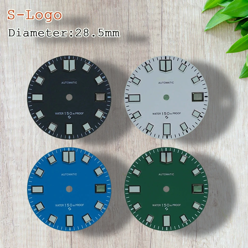 28.5mm S Logo Dial NH35 Dial Suitable For NH35/NH36/4R/7S Automatic Movement Green Luminous Watch 3/3.8Modification Accessories
28.5mm S Logo Dial NH35 Dial Suitable For NH35/NH36/4R/7S Automatic Movement Green Luminous Watch 3/3.8Modification Accessories