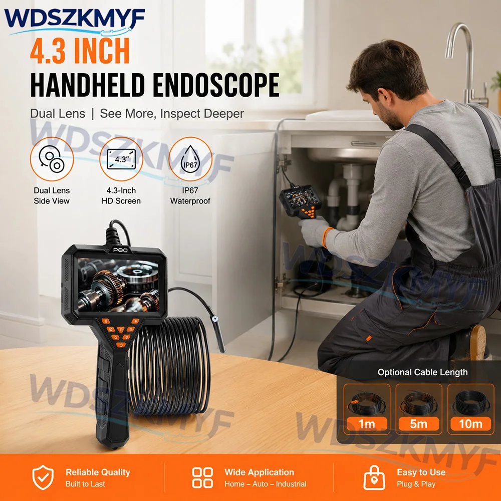 Industrial Endoscope Camera 4.3 " 2.8“ Single Dual Lens HD 1080P Car Inspection Borescope IP67 Waterproof Sewer Camera With LED
Industrial Endoscope Camera 4.3 " 2.8“ Single Dual Lens HD 1080P Car Inspection Borescope IP67 Waterproof Sewer Camera With LED