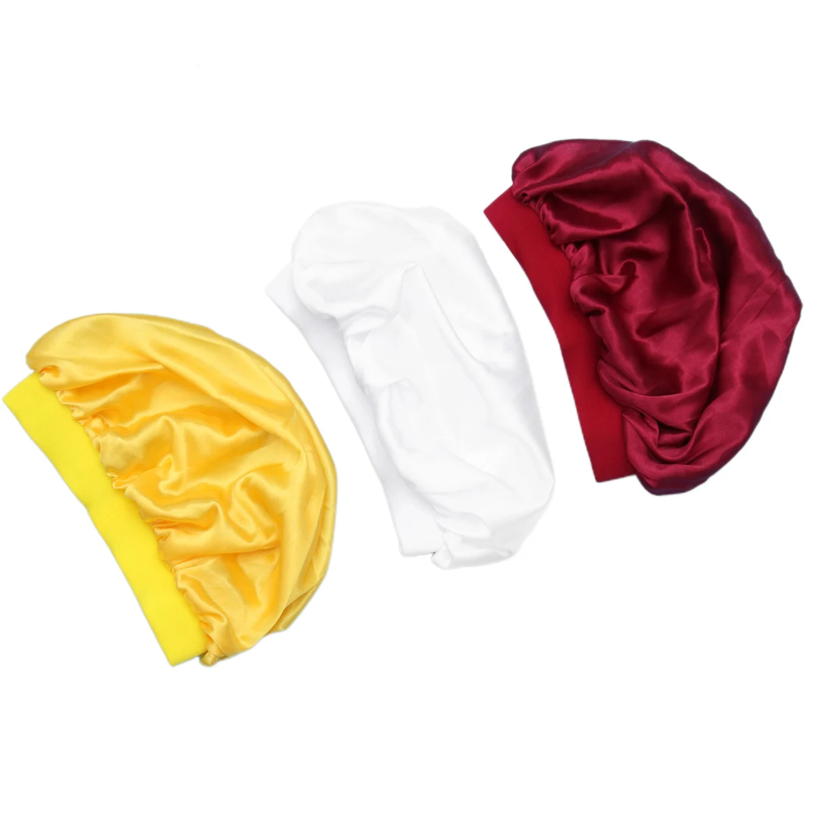 3pcs Satin Sleep Bonnet Elastic Round Cap Head Cover Hair Care Hat Long Lasting Durable Comfortable Use
3pcs Satin Sleep Bonnet Elastic Round Cap Head Cover Hair Care Hat Long Lasting Durable Comfortable Use