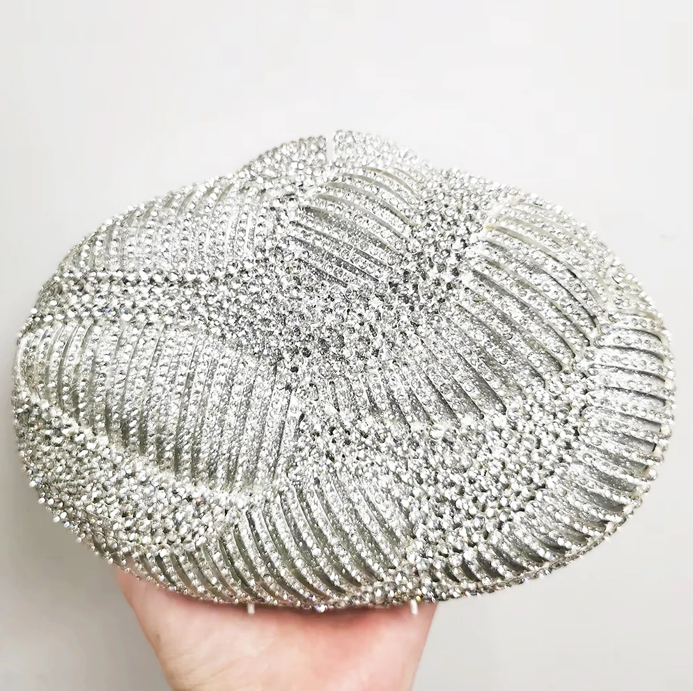 Ladies Diamond Crystal Evening Clutch Bag Wedding Purses Clutch Silver/Gold Metal Oval-Shape Bags Luxury Designer AB Rhinestone
Ladies Diamond Crystal Evening Clutch Bag Wedding Purses Clutch Silver/Gold Metal Oval-Shape Bags Luxury Designer AB Rhinestone