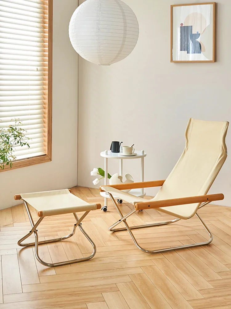 Canvas folding chair, Japanese balcony, home lazy sofa, lounge chair, outdoor leisure beach chair 
Canvas folding chair, Japanese balcony, home lazy sofa, lounge chair, outdoor leisure beach chair