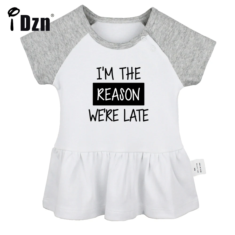 iDzn Summer NEW I'm The Reason We're Late Baby Girls Cute Short Sleeve Dress Infant Funny Pleated Dress Soft Cotton Dresses
iDzn Summer NEW I'm The Reason We're Late Baby Girls Cute Short Sleeve Dress Infant Funny Pleated Dress Soft Cotton Dresses