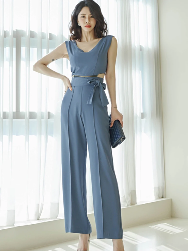 Formal Sexy 2 Pieces Outfits Women Casual Hollow Tank Short Cropped Tops Shirt Blouse Belt High Waist Pants Lady Femme Slim Sets
Formal Sexy 2 Pieces Outfits Women Casual Hollow Tank Short Cropped Tops Shirt Blouse Belt High Waist Pants Lady Femme Slim Sets