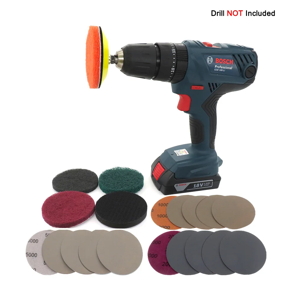 3-дюймовый комплект для восстановления автомобильных фар, 21 шт. с шлифовальной подложкой, адаптер для дрели, губка, буферная накладка для полировки автомобиля
3-дюймовый комплект для восстановления автомобильных фар, 21 шт. с шлифовальной подложкой, адаптер для дрели, губка, буферная накладка для полировки автомобиля