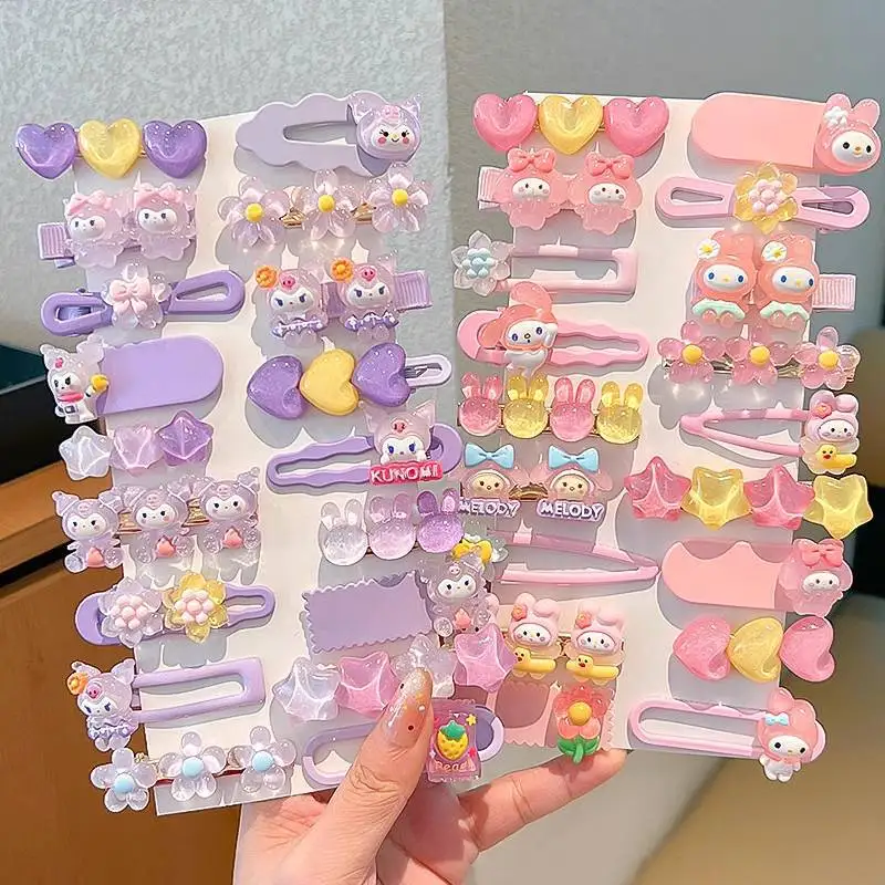 18pcs Sanrio Kuromi My Melody Hairclip Headwear For Girls Anime Cartoon Fashion Hairpin Hair Accessories Kids Birthday Xmas Gift
18pcs Sanrio Kuromi My Melody Hairclip Headwear For Girls Anime Cartoon Fashion Hairpin Hair Accessories Kids Birthday Xmas Gift