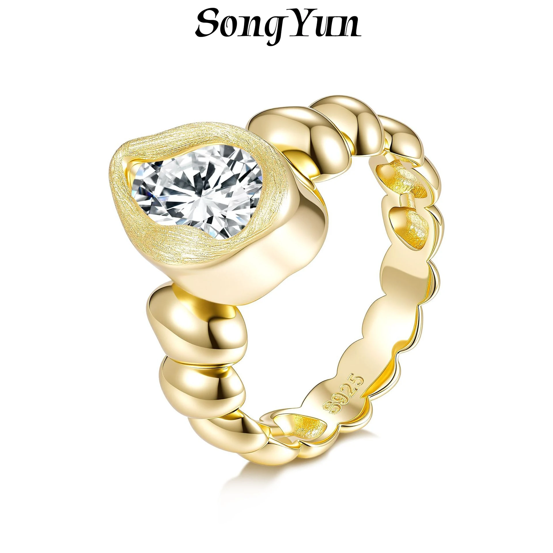 SongYun Jewelry 925 Sterling Silver Ring Moissanite D Color VVS Designer Timeless Inlaid Girl Rings Diamond Accessories
SongYun Jewelry 925 Sterling Silver Ring Moissanite D Color VVS Designer Timeless Inlaid Girl Rings Diamond Accessories
