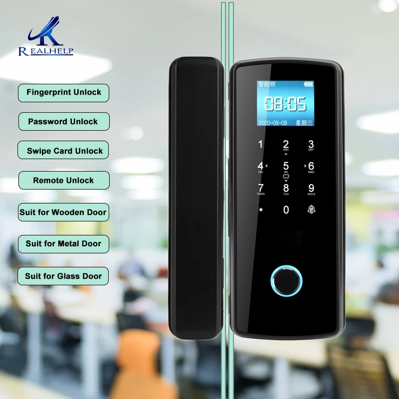 Sliding Glass Door Fingerprint Lock AA Battery Power On for 8-12mm Office Home Door Must Have Normal Open Mode
Sliding Glass Door Fingerprint Lock AA Battery Power On for 8-12mm Office Home Door Must Have Normal Open Mode