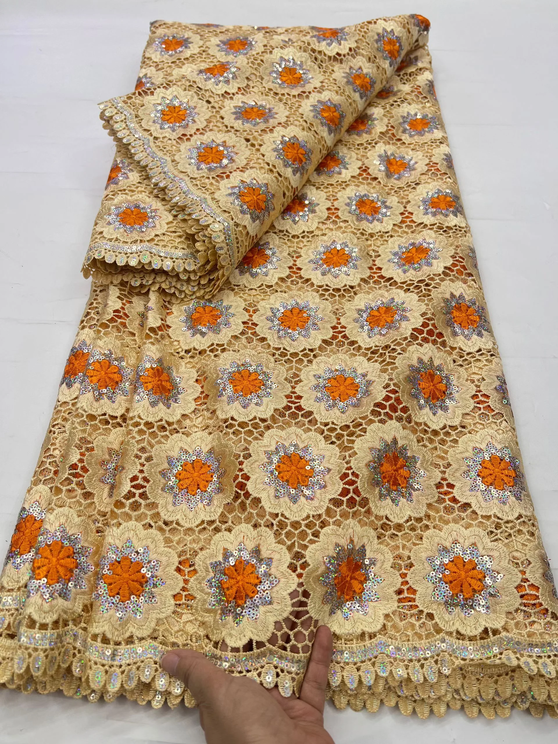 Latest 5 Yards Organza Brocade Jacquard Fabric African Laces 2026 High Quality Nigerian Fabrics for Sewing Dress HD102
Latest 5 Yards Organza Brocade Jacquard Fabric African Laces 2026 High Quality Nigerian Fabrics for Sewing Dress HD102