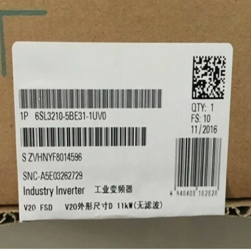 Brand New 6SL3210-5BE31-1UV0 V20 380-480V Inverter PLC Fast delivery
Brand New 6SL3210-5BE31-1UV0 V20 380-480V Inverter PLC Fast delivery