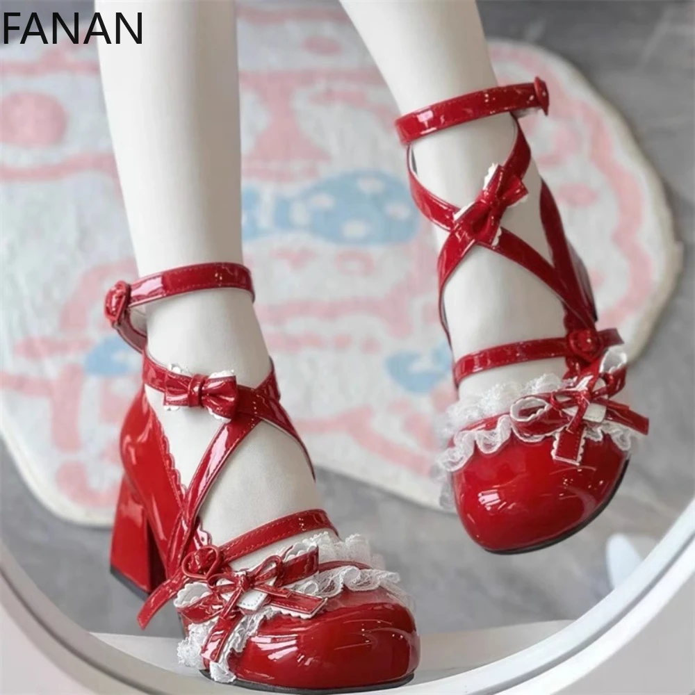 2025 New Lolita Women's Shoes Mid Heel Pumps Lace Girl Mary Jane Leather Princess Vacation Sandals Kawaii Flat
2025 New Lolita Women's Shoes Mid Heel Pumps Lace Girl Mary Jane Leather Princess Vacation Sandals Kawaii Flat