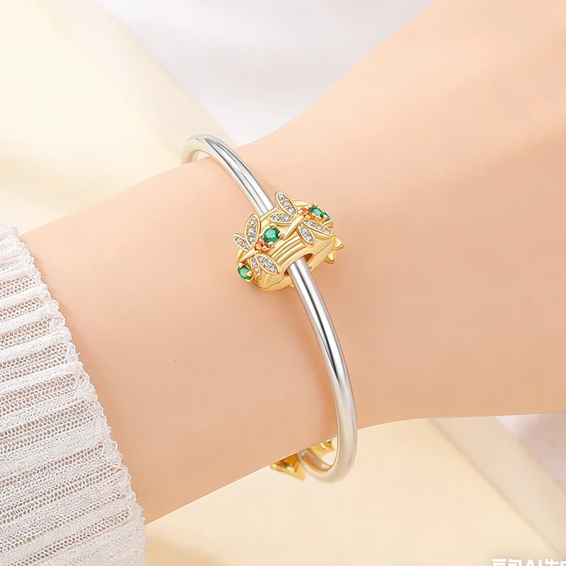 925 Sterling Silver Dragonfly Golden Charms Beads Sparkling CZ Zircon Dangle Fit Original Bracelet DIY For Women Jewelry Gifts
925 Sterling Silver Dragonfly Golden Charms Beads Sparkling CZ Zircon Dangle Fit Original Bracelet DIY For Women Jewelry Gifts