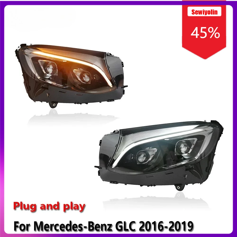 Sewiyolin Car LED Lamp Headlight Assemblies For Benz GLC W253 2016-2019 Fog DRL Brake Turn Signal Lamp Plug and Play
Sewiyolin Car LED Lamp Headlight Assemblies For Benz GLC W253 2016-2019 Fog DRL Brake Turn Signal Lamp Plug and Play
