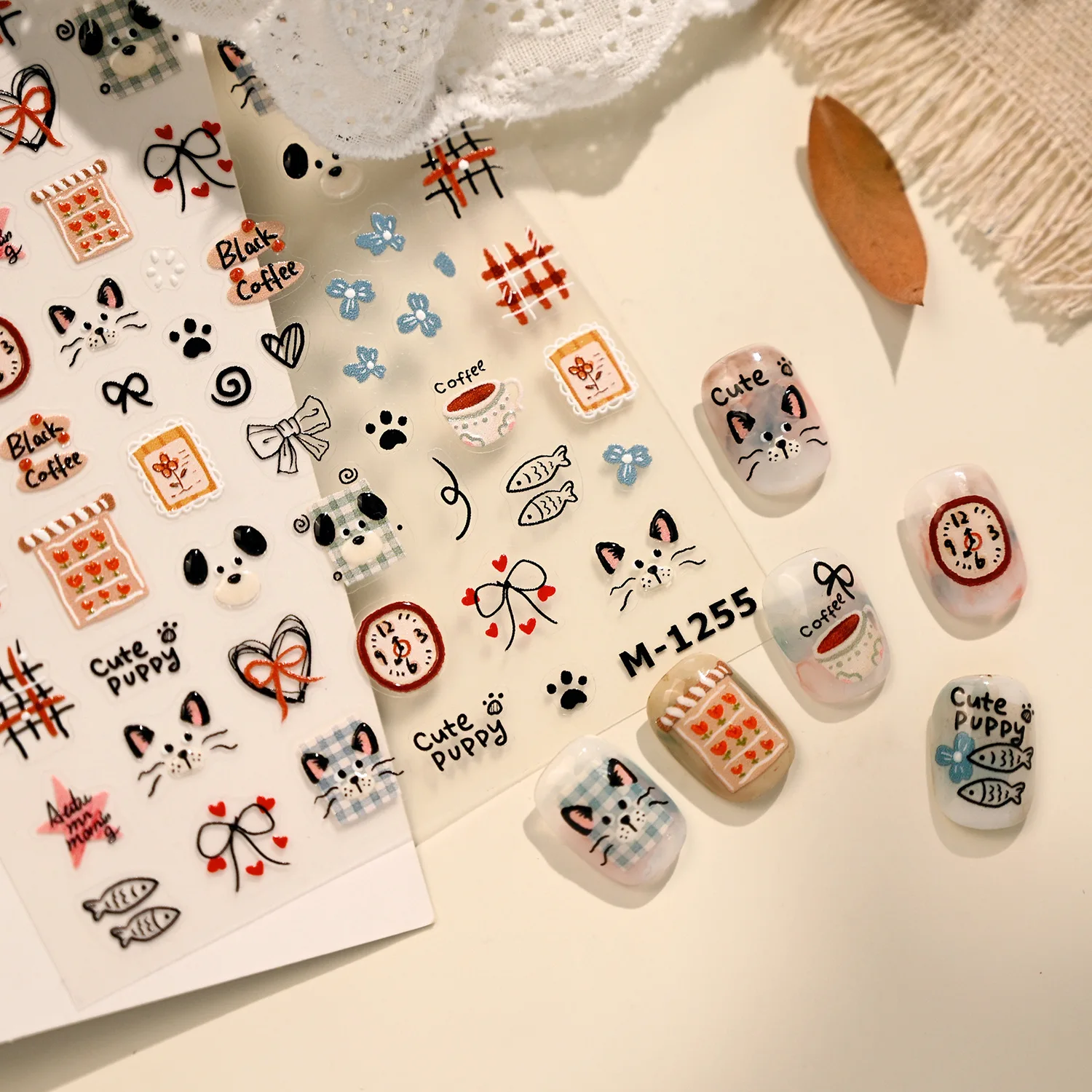 Cute Embossed Puppy Doodle Nail Stickers Fresh Design Kid Friendly Non Toxic Self Adhesive Waterproof Long Lasting for Home
Cute Embossed Puppy Doodle Nail Stickers Fresh Design Kid Friendly Non Toxic Self Adhesive Waterproof Long Lasting for Home