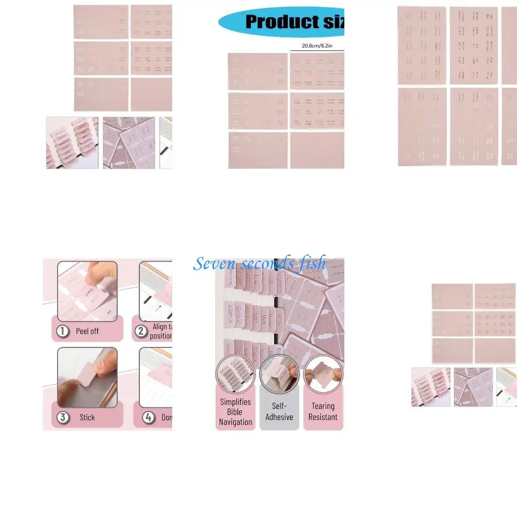 L74B 6 Sheets Laminated Bible Tabs Large Print Stickers Bible Index Tabs for Women
L74B 6 Sheets Laminated Bible Tabs Large Print Stickers Bible Index Tabs for Women