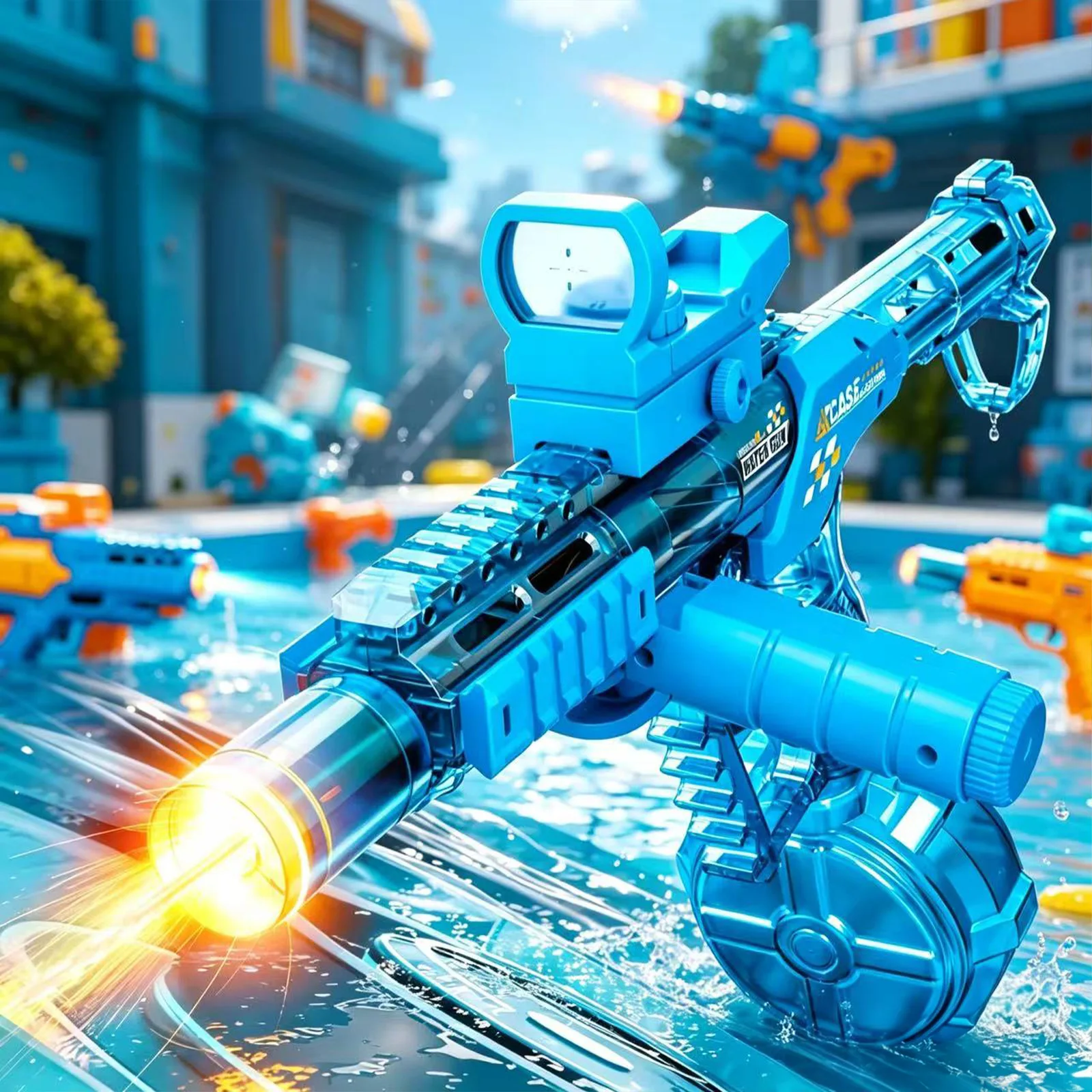New Long Range Shooting Electric Water Gun Toys Children Automatic Sensor Muzzle Flame Squirt Gun Summer Beach Pool Party Toy
New Long Range Shooting Electric Water Gun Toys Children Automatic Sensor Muzzle Flame Squirt Gun Summer Beach Pool Party Toy
