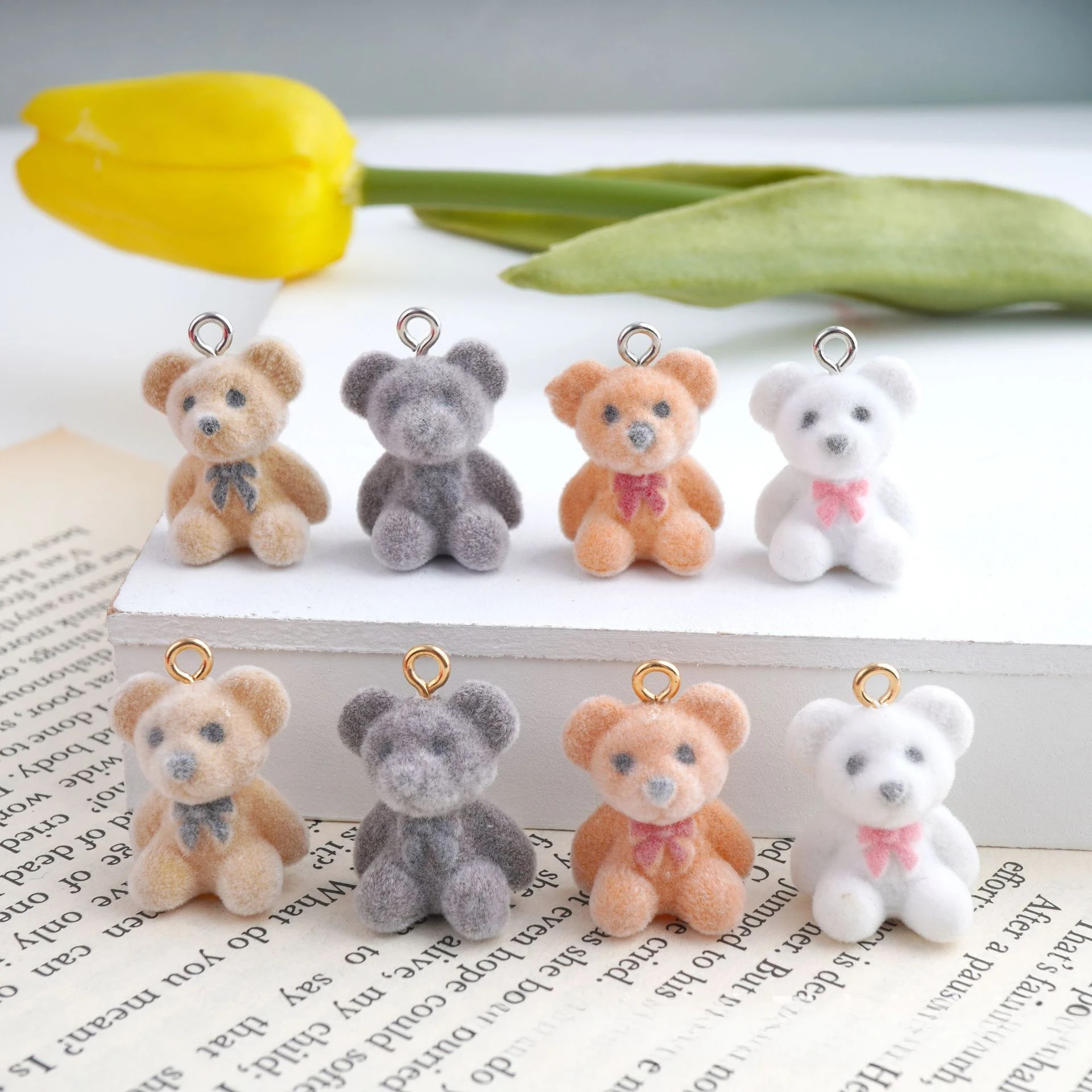 10Pcs 3D Flocking Animal Pendant Cute Cartoon SmallBear Charms for DIY Bracelet Necklace Earrings Handmade Making Accessories
10Pcs 3D Flocking Animal Pendant Cute Cartoon SmallBear Charms for DIY Bracelet Necklace Earrings Handmade Making Accessories
