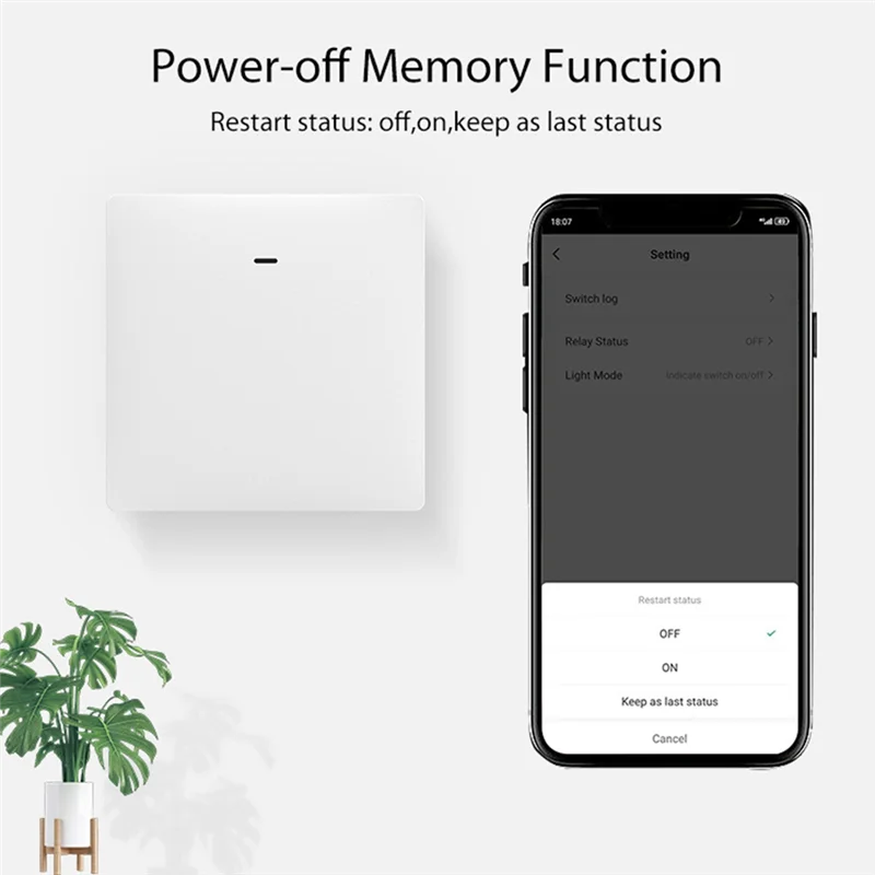 1Set NEO Tuya Wifi Smart Europe One Way Mechanical Light Control Multifunction Switch Black
1Set NEO Tuya Wifi Smart Europe One Way Mechanical Light Control Multifunction Switch Black