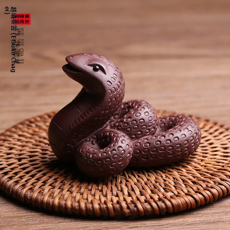 Yixing Purple Clay Tea Pet Display Piece Handmade Zodiac Snake Premium Quality Creative Gongfu Tea Set Fine Artwork
Yixing Purple Clay Tea Pet Display Piece Handmade Zodiac Snake Premium Quality Creative Gongfu Tea Set Fine Artwork