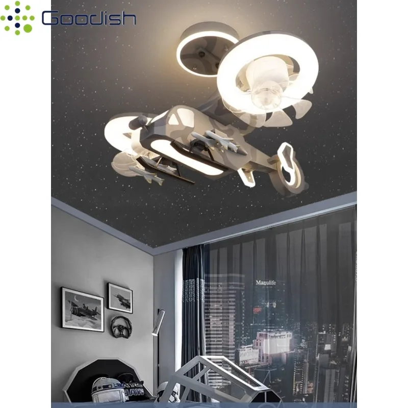Modern Simplicity Nordic Smart Voice Control Airplane LED Ceiling Fans Creative Lamps for Living Room Home Decoration Chandelier
Modern Simplicity Nordic Smart Voice Control Airplane LED Ceiling Fans Creative Lamps for Living Room Home Decoration Chandelier