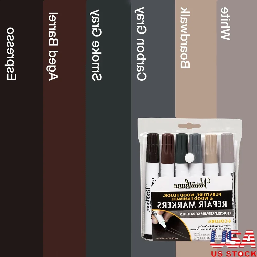 Furniture Wood Floor Repair Markers Assortment 6 Color Set Quick Dry Felt Tip Stain Correction Tools Scratch Blemish Fixing
Furniture Wood Floor Repair Markers Assortment 6 Color Set Quick Dry Felt Tip Stain Correction Tools Scratch Blemish Fixing