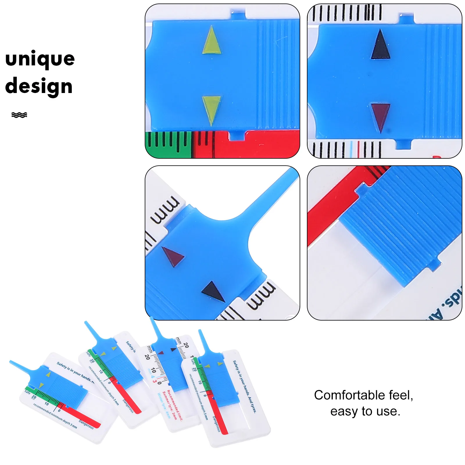 4pcs Portable Tread Depth Gauge 0-20Mm High Precision Metal Tire Tread Caliper Detect Probe Easy To Read Tool
4pcs Portable Tread Depth Gauge 0-20Mm High Precision Metal Tire Tread Caliper Detect Probe Easy To Read Tool