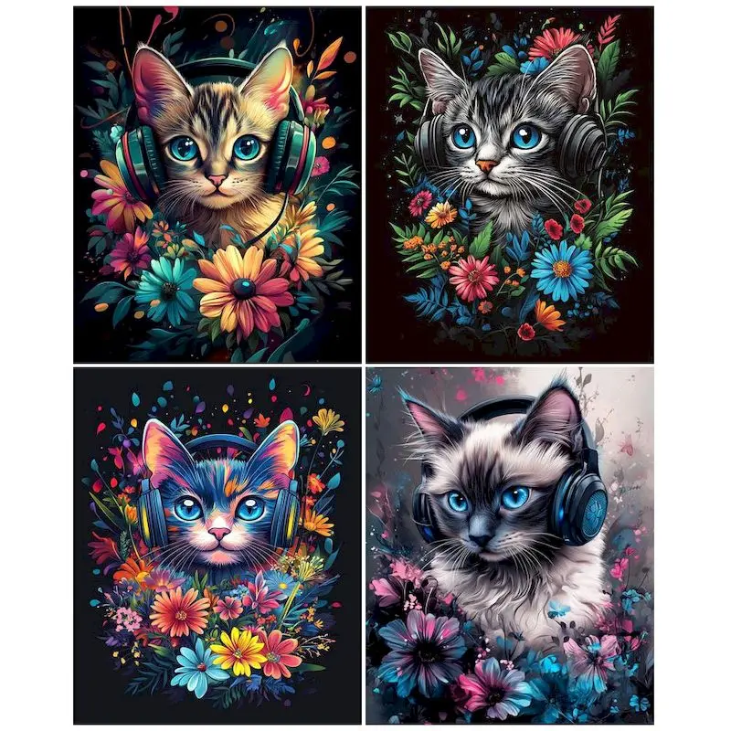 GATYZTORY Acrylic Paint Frame Diy Painting By Numbers Kits Flower Cat Picture Handpainted On Canvas For Home Decors Artwork
GATYZTORY Acrylic Paint Frame Diy Painting By Numbers Kits Flower Cat Picture Handpainted On Canvas For Home Decors Artwork