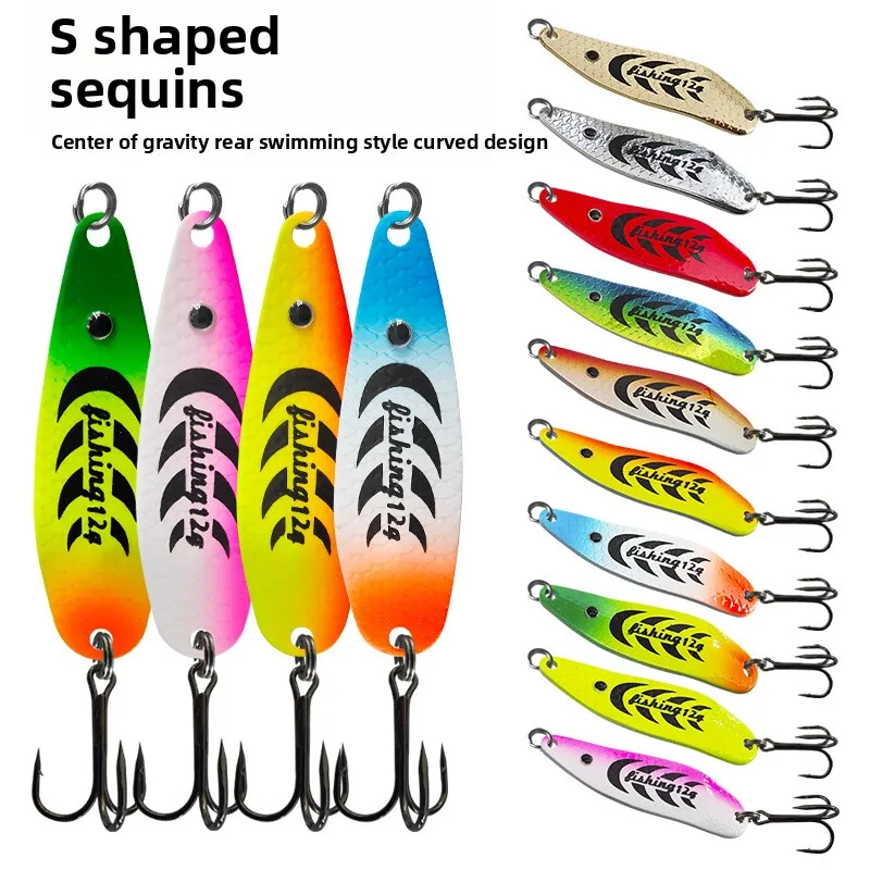 10PCS/Set 5g/8g/12g Colored S-shaped Glitter Metal Jig Spoon Spinner Fishing Lure Wobbler Bait Set with Fishing Tackle Box Kit
10PCS/Set 5g/8g/12g Colored S-shaped Glitter Metal Jig Spoon Spinner Fishing Lure Wobbler Bait Set with Fishing Tackle Box Kit