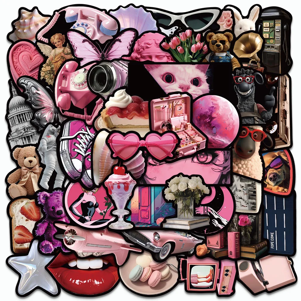 50PCS Y2K Pink Black Series Stickers Cartoon INS Style Decals For Guitar Phone Luggage Laptop Girls Vinyl Graffiti Stickers
50PCS Y2K Pink Black Series Stickers Cartoon INS Style Decals For Guitar Phone Luggage Laptop Girls Vinyl Graffiti Stickers