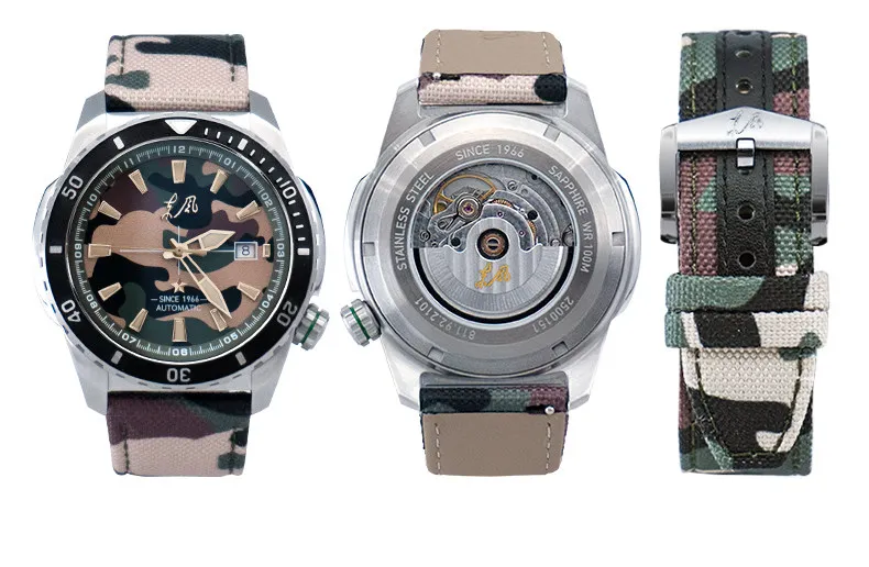 Camouflage Sports Men's Watch Large Dial Stainless Steel Sapphire Crystal Waterproof Mountain Combat 871.92.2101
Camouflage Sports Men's Watch Large Dial Stainless Steel Sapphire Crystal Waterproof Mountain Combat 871.92.2101