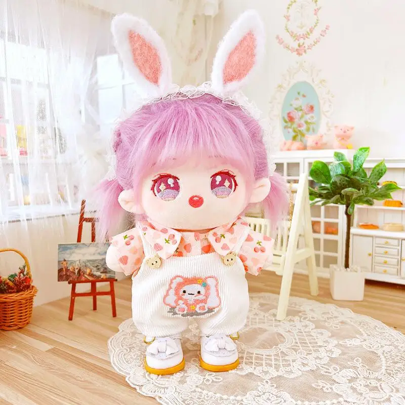 20cm Kawaii Cherry Shirt White Strap Pants Suit Plush Idol Doll DIY Clothes Accessory Stuffed Customization Figure Doll Toy Gift
20cm Kawaii Cherry Shirt White Strap Pants Suit Plush Idol Doll DIY Clothes Accessory Stuffed Customization Figure Doll Toy Gift