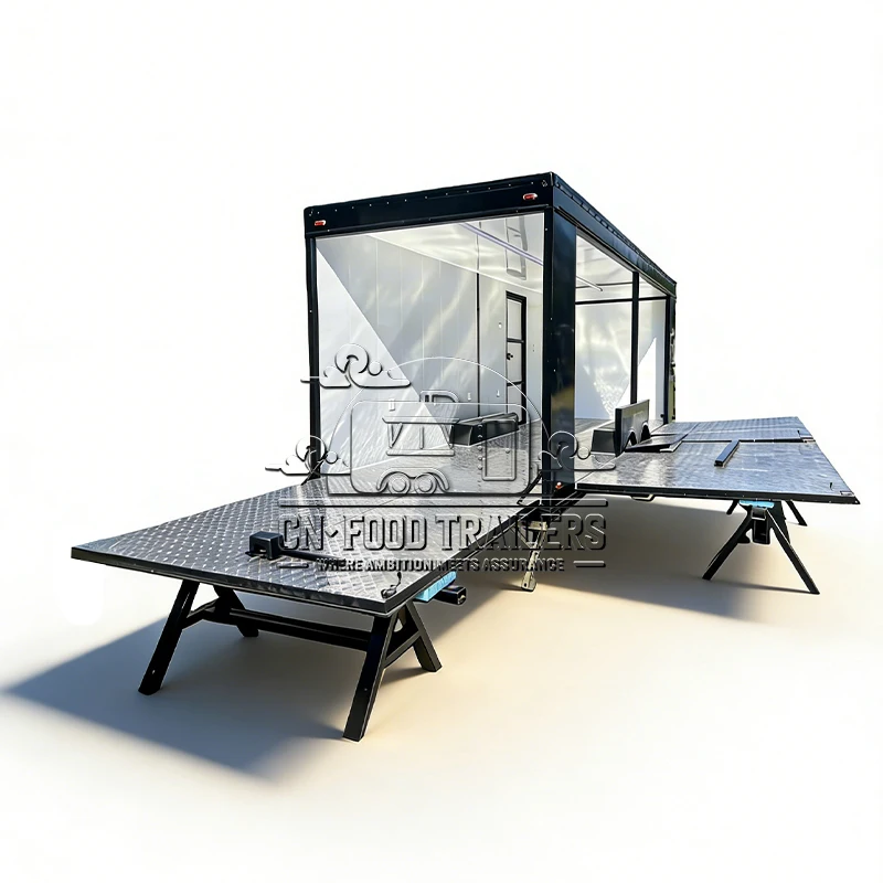 Food Trailer Fully Equipped Mobile Bar And Events Stage Trailer Integrated Custom Built With DJ Booth Vintage Food Truck
Food Trailer Fully Equipped Mobile Bar And Events Stage Trailer Integrated Custom Built With DJ Booth Vintage Food Truck
