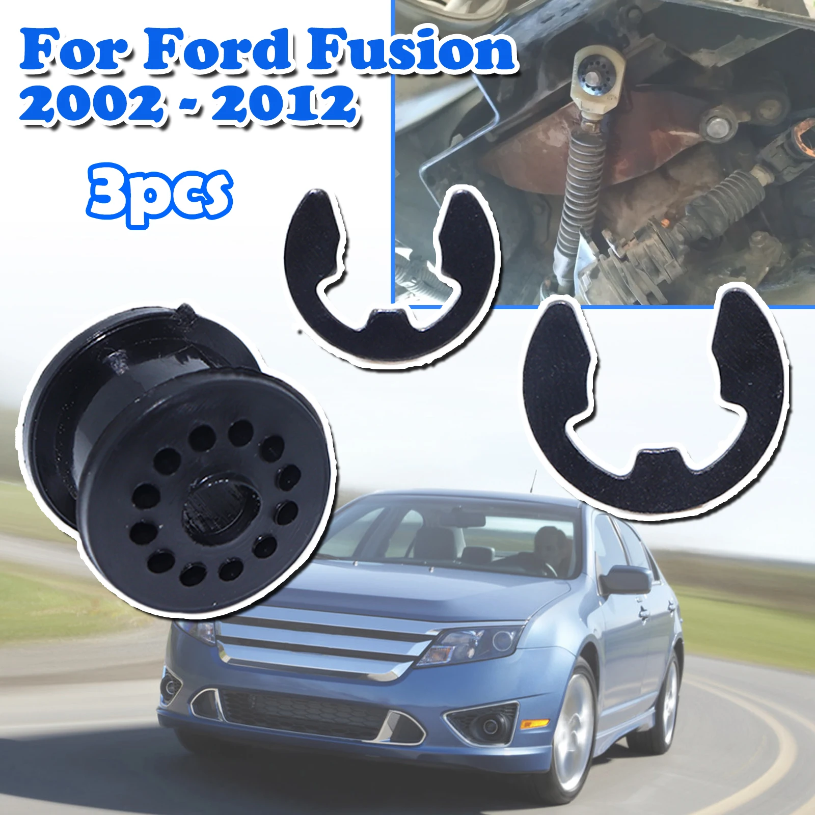 3pcs For Ford Fusion Shifter Cable Bushing MT Gear Selector Shift Linkage Lever End Replacement Parts 2002 2003 2004 2005 - 2012
3pcs For Ford Fusion Shifter Cable Bushing MT Gear Selector Shift Linkage Lever End Replacement Parts 2002 2003 2004 2005 - 2012