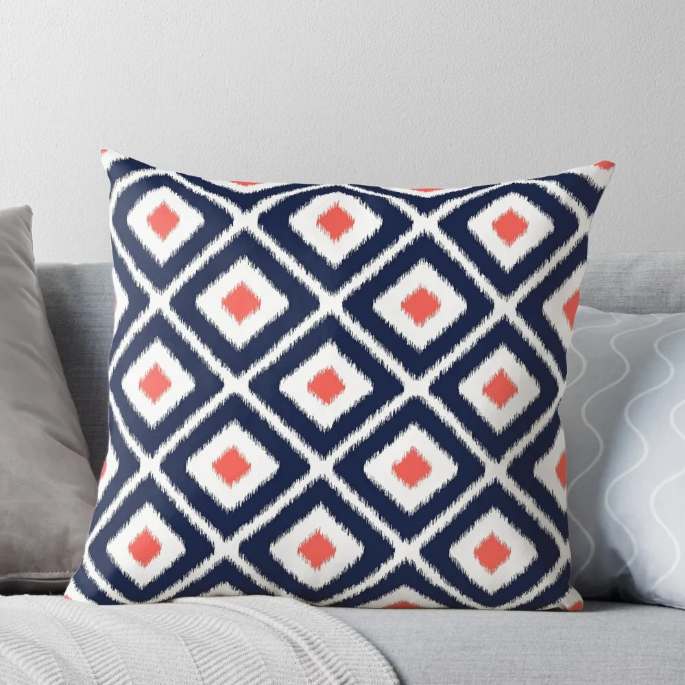 Navy blue and coral ikat diamond pattern Throw Pillow Sofa Cushion Luxury Pillow Case Sofa Cushions
Navy blue and coral ikat diamond pattern Throw Pillow Sofa Cushion Luxury Pillow Case Sofa Cushions
