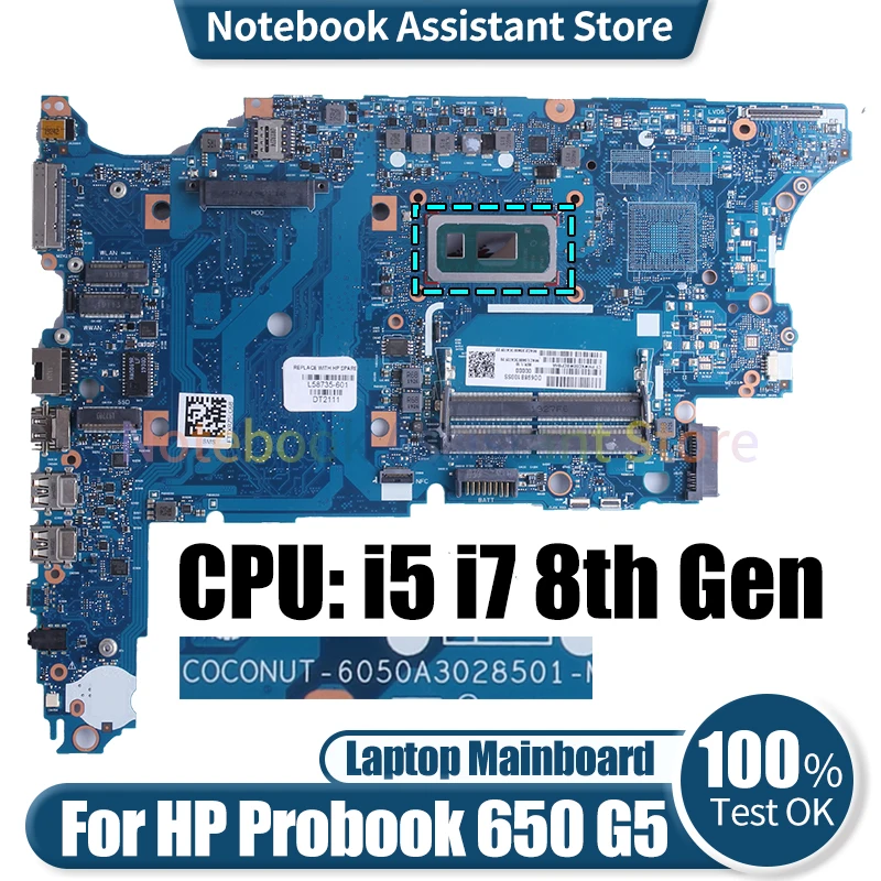 Материнская плата для ноутбука HP Probook 650 G5 6050A3028501 L58731-601 001 -601 L58733-601 i5 i7 8-го поколения, материнская плата для ноутбука
Материнская плата для ноутбука HP Probook 650 G5 6050A3028501 L58731-601 001 -601 L58733-601 i5 i7 8-го поколения, материнская плата для ноутбука